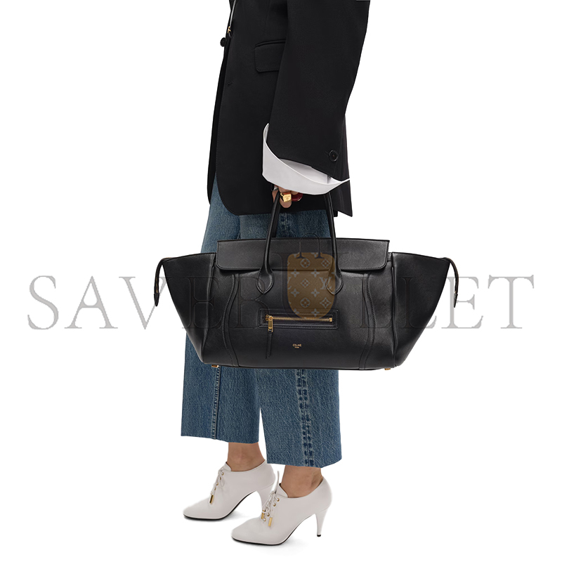 CELINE MEDIUM NEW LUGGAGE IN SUPPLE SHINY LAMBSKIN L100E3GW2.38NO (36*22*16cm)